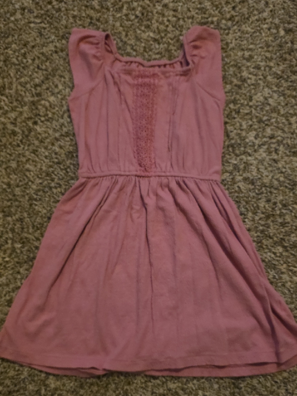 OshKosh B'gosh, Girls Mauve Pink Knit Sleeveless Casual Dress, Size 8